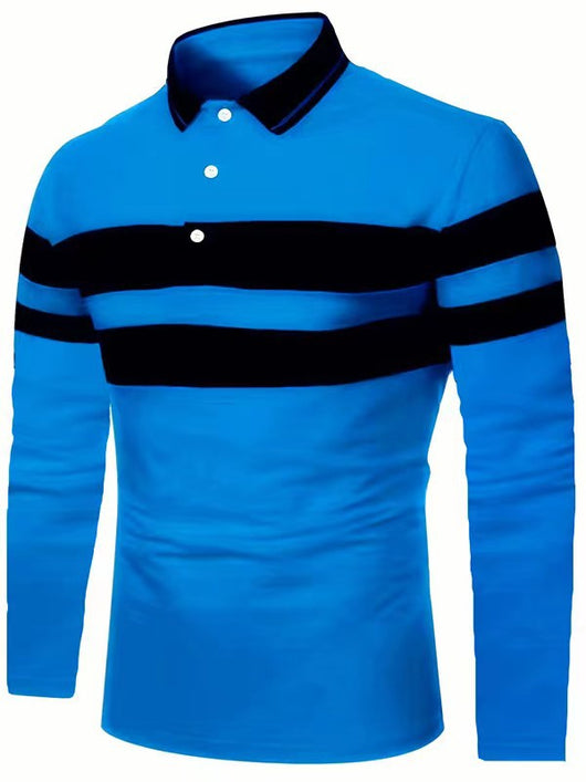 Camisa Business Casual Manga Larga con Detalles de Costura para Hombre - Image 9
