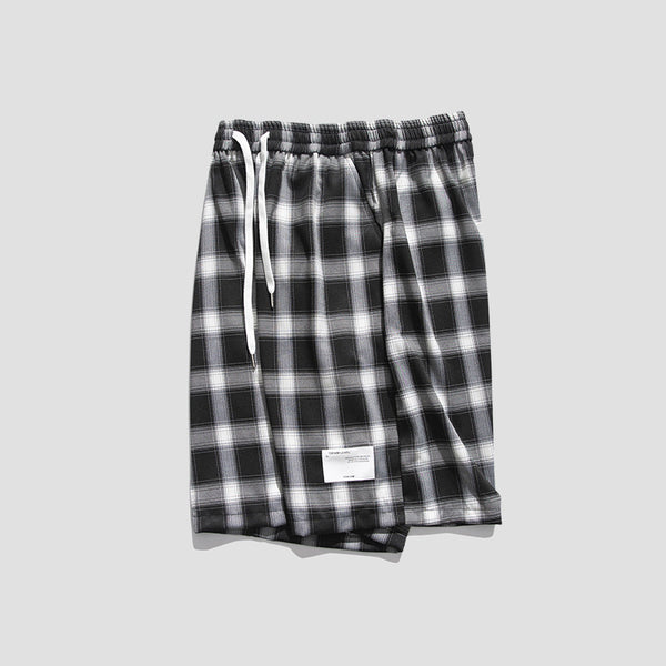 Shorts a Cuadros Negro y Blanco para Hombre - Estilo Tendencia