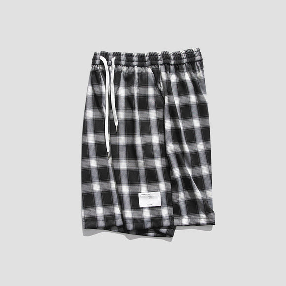 Shorts a Cuadros Negro y Blanco para Hombre - Estilo Tendencia