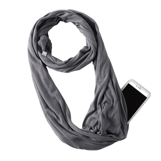 Pañuelo Funcional para Mujer con Bolsillo Cremallera y Jersey Liso - Image 59