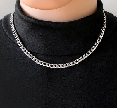 Collar de Acero Titanio para Hombre - Diseño Urbano Moderno