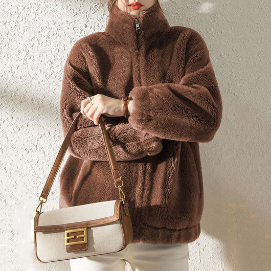 Abrigo Corto de Polar Coral para Mujer - Diseño Holgado y Cómodo - Image 6