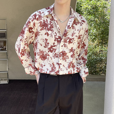 Camisa Floral Festiva Ice Silk para Hombre - Comodidad y Estilo - Image 7