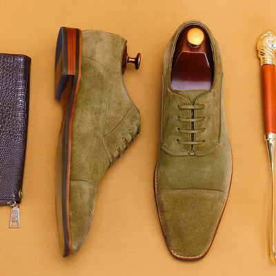 Zapatos Formales de Gamuza para Hombre con Cordones de Cuero Premium - Image 4