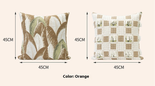 Sofá Moderno para Sala de Estar Crema con Cojines Decorativos - Image 8