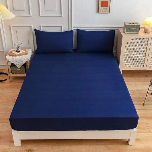 Juego de Sábanas de Algodón para Estudiantes - Sábana Ajustable y Funda de Almohada