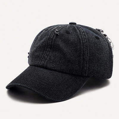 Gorra de Béisbol Denim con Agujeros Unisex Estilo Coreano - Image 8
