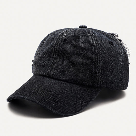 Gorra de Béisbol Denim con Agujeros Unisex Estilo Coreano - Image 8