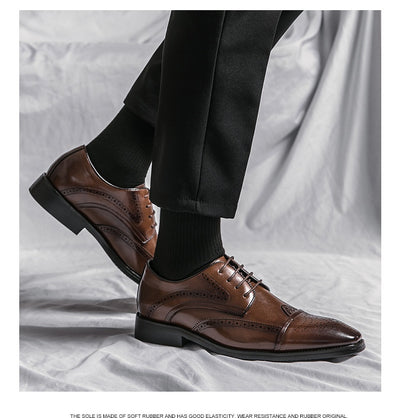 Zapatos de Cuero Clásico Estilo Británico Talla Grande - Cordones Bajos - Image 14
