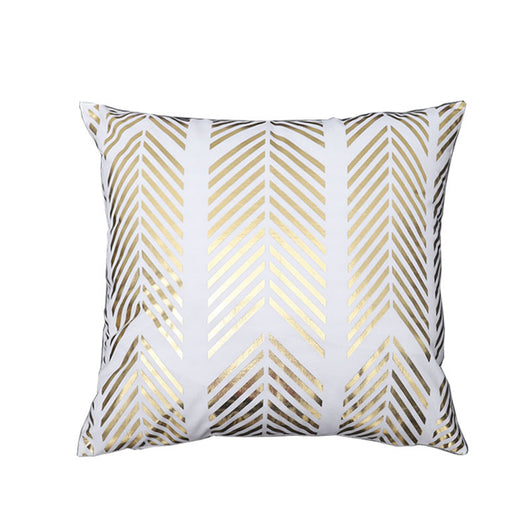 Funda de Almohada Piña Dorada Geométrica - Diseño Minimalista Moderno - Image 6
