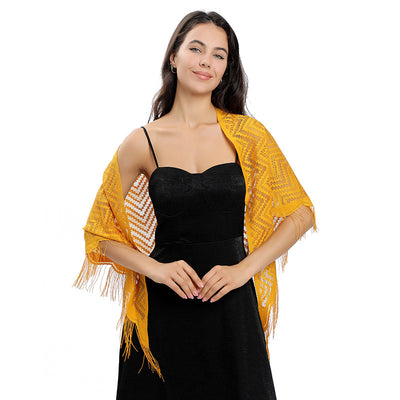Vestido de Noche con Capa de Encaje y Escote Triangular - Image 27