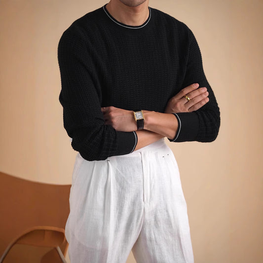 Camiseta Manga Larga Casual Ejecutiva para Hombre Otoño Invierno