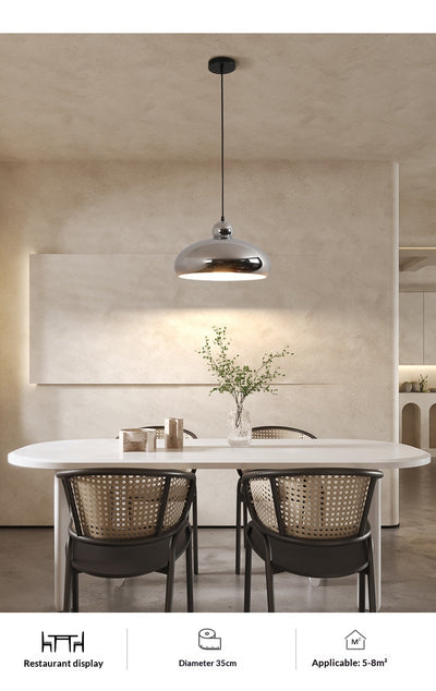 Lámpara Colgante Minimalista de Hierro en Tonos Crema para Sala - Image 12