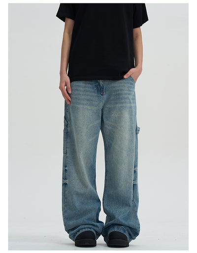 Jeans Lavados Rectos Oversize de Pierna Ancha - Image 9