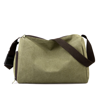Bolsa Deportiva Retro Canvas de Gran Capacidad con Correa Cruzada - Image 7