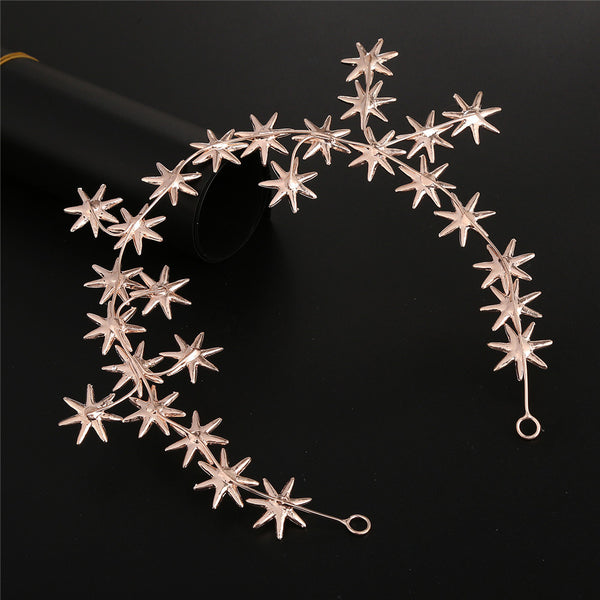 Diadema Nupcial Lujo con Cristales Brillantes Siete Estrellas