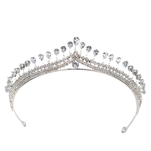 Diadema Corona de Novia en Plata con Circón - Image 9