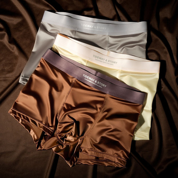 Bóxers de Seda Helada para Hombre - Lujo Ligero con Satén Premium