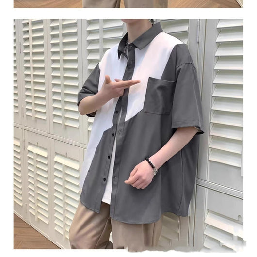 Camisa Coreana con Detalles de Contraste Estilo Hong Kong - Image 3