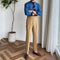 Pantalones Casuales de Cintura Alta y Corte Recto para Hombre