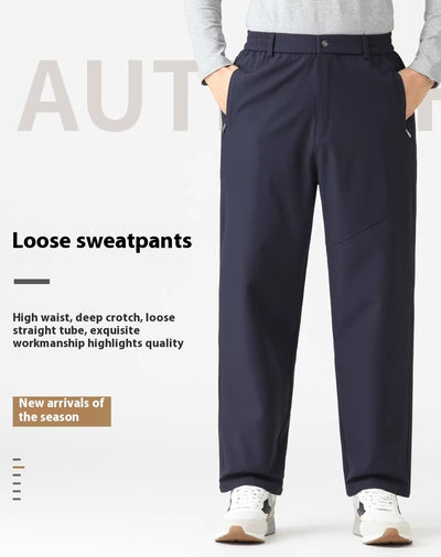 Pantalones Casuales para Hombres Maduros con Cintura Elástica - Image 8