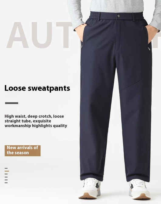 Pantalones Casuales para Hombres Maduros con Cintura Elástica - Image 8