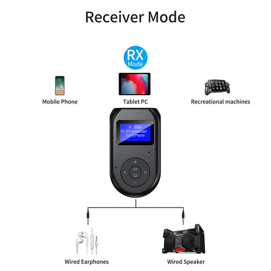 Adaptador Bluetooth 5.0 con Pantalla LCD y Conexión USB - Image 2