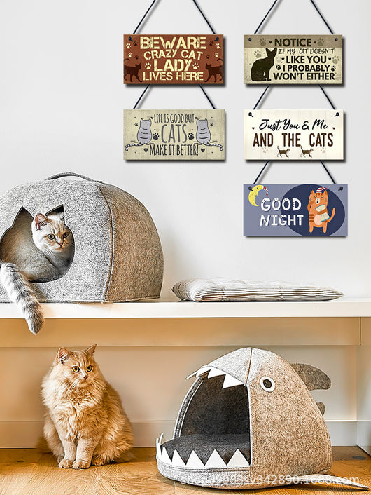 Colgante Vintage de Madera para Gatos - Accesorio Elegante para Mascotas - Image 38