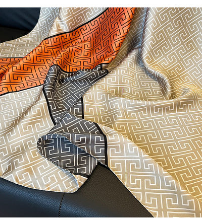 Pañuelo de Seda Elegante Protección Solar Primavera Verano para Mujer - Image 9