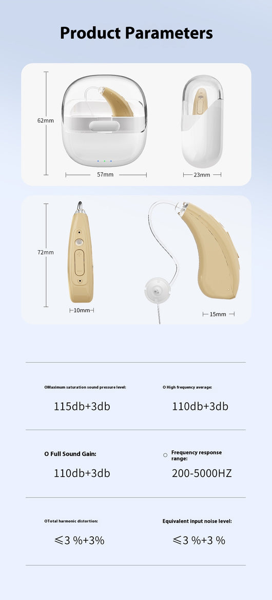 Audífono Digital BTE con Reducción de Ruido y Amplificador de Sonido para Adultos Mayores - Image 16