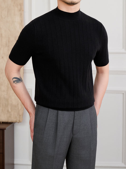 Polera Cuello Alto Lana Merino Manga Corta - Image 8