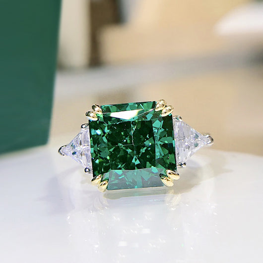 Anillo de Diamante Paraiba Carbono Alto Engarzado a Mano - Image 7