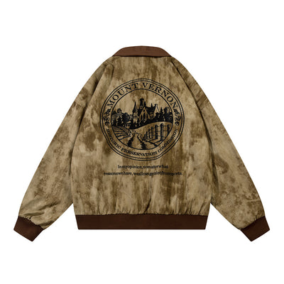 Chaqueta Suelta Oversize con Cuello Solapa y Teñido Tie-Dye - Image 22