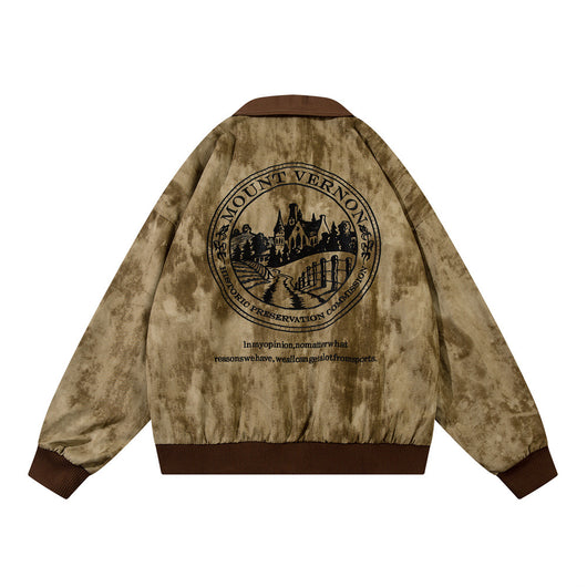 Chaqueta Suelta Oversize con Cuello Solapa y Teñido Tie-Dye - Image 22