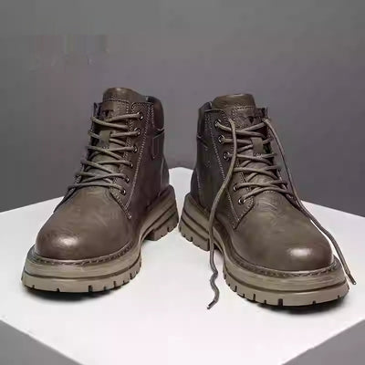 Botas Altas de Cuero Estilo Británico Retro para Motociclista - Image 2