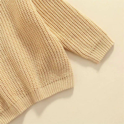 Suéter Casual de Cuello Redondo para Niñas - Colores Sólidos - Image 4