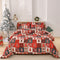 Conjunto de Tres Piezas a Cuadros Rojo Navideño