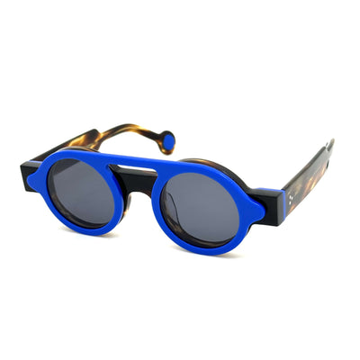 Gafas de Sol Polarizadas Azul Klein con Diseño Geométrico Circular - Image 18
