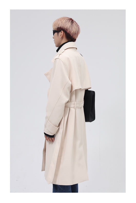 Gabardina Cruzada para Hombre con Cinturón Integrado - Image 17