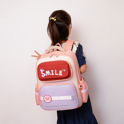 Mochila Escolar Infantil con Letras de Caricaturas Estilo Británico - Image 3