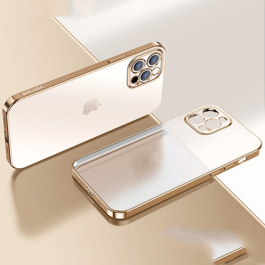 Funda Cuadrada con Acabado Mate Transparente y Placa de Lujo