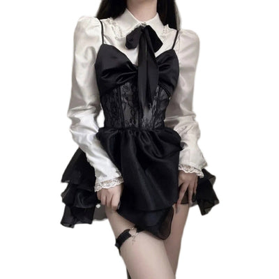 Vestido Camisero de Encaje con Cuello Halter para Mujer - Image 10