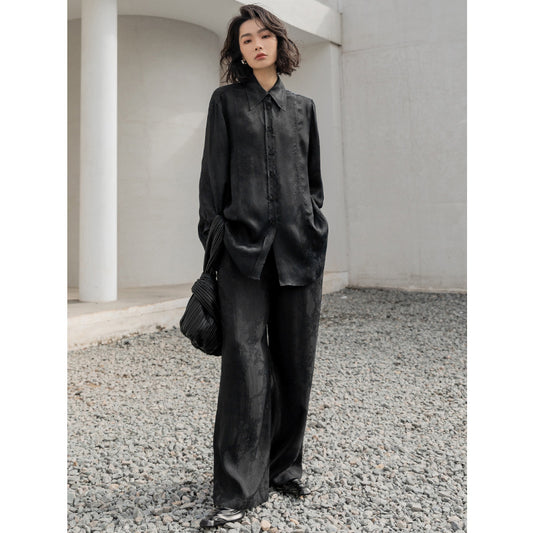 Pantalones Casuales de Jacquard Acetato para Mujer