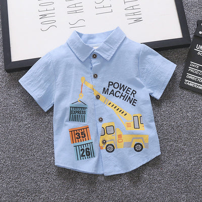 Conjunto Infantil Estilo Coreano con Estampado de Ancla - Playera Manga Corta - Image 8