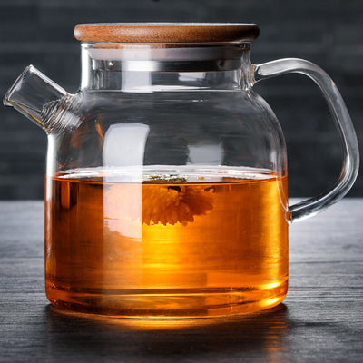 Tetera de Vidrio Borosilicato con Tapa de Bambú Resistente al Calor - Image 6