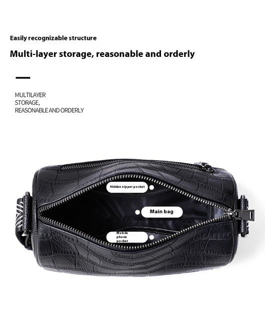 Bolsa Mensajera de Cuero con Correa Ancha - Estilo Casual - Image 12
