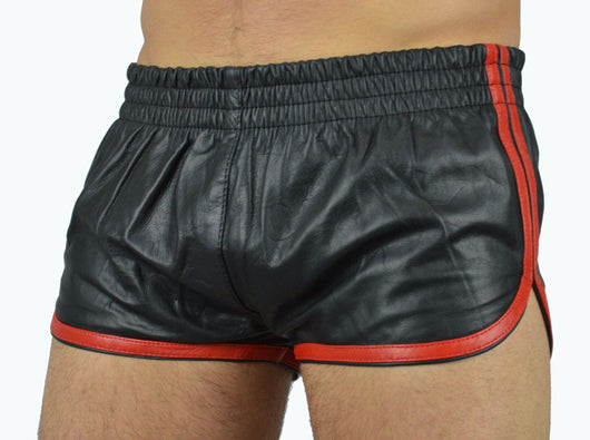 Shorts de Cuero PU con Detalles en Contraste - Estilo Europeo Moderno - Image 4