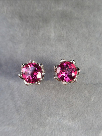Aretes de Topacio en Plata Esterlina y Oro Blanco 18K - Image 6