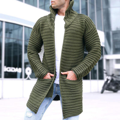 Abrigo Cuello Alto Manga Larga Color Sólido para Otoño e Invierno - Image 11
