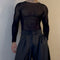 Blusa Larga de Malla Transparente con Mangas Largas